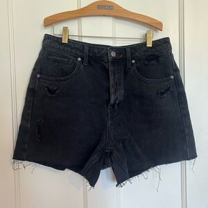 High Rise Black Shorts